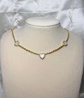 WHITE HEART NECKLACE