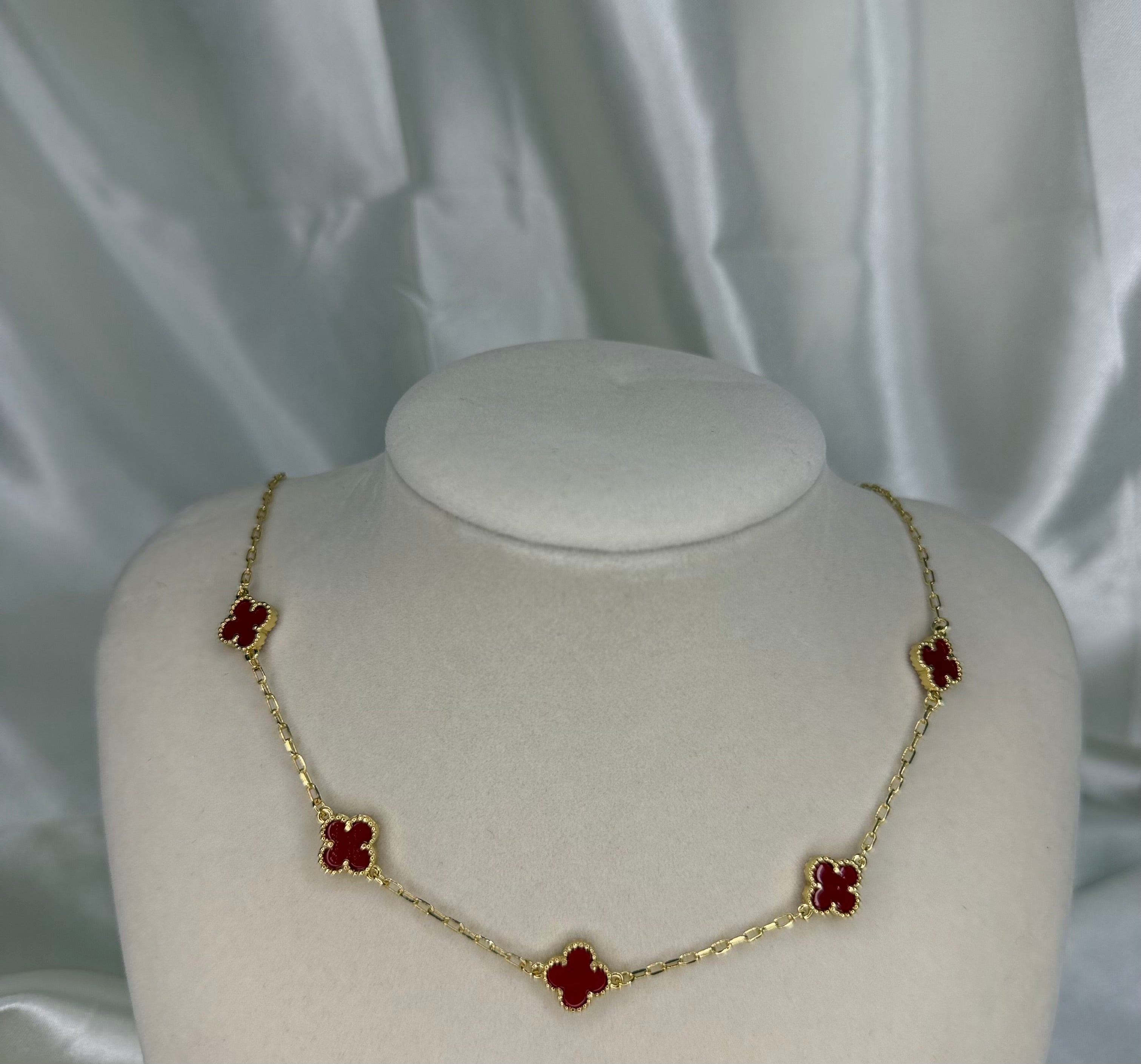RED CLOVER NECKLACE