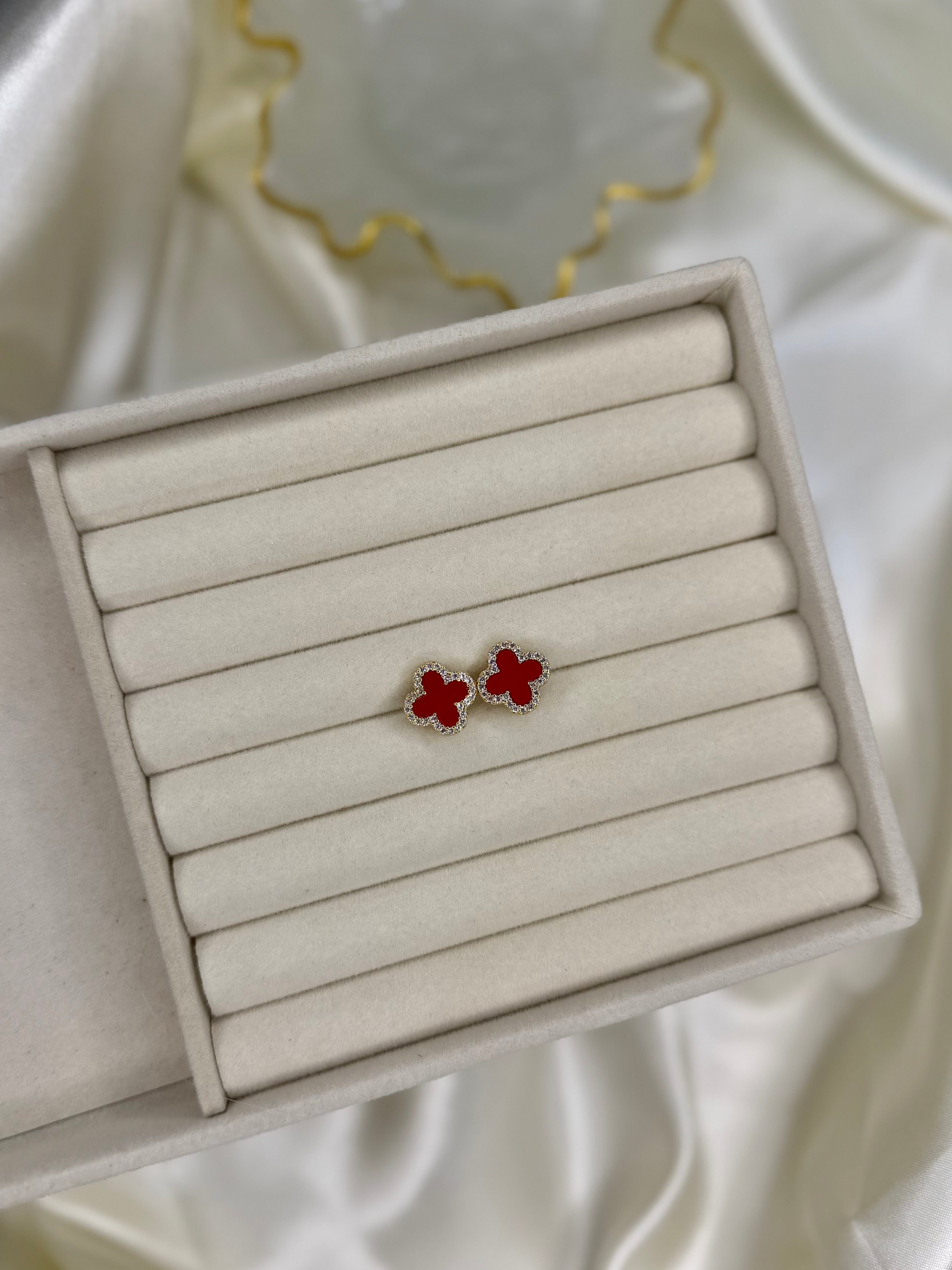 RED CLOVER EARRINGS