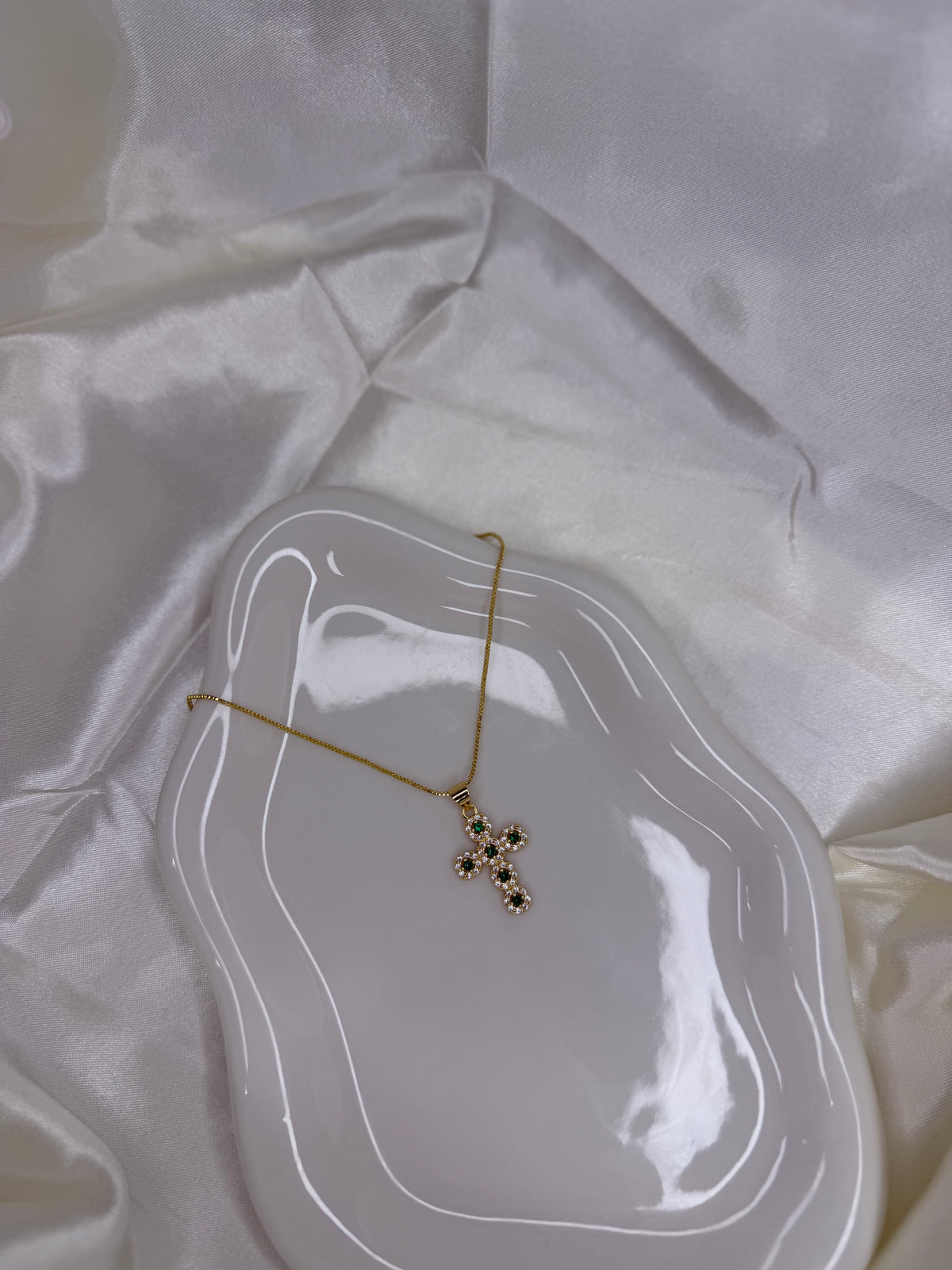 GREEN CROSS NECKLACE