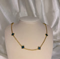 BLUE CLOVER NECKLACE