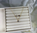 PURPLE HEART NECKLACE+EARRING SET